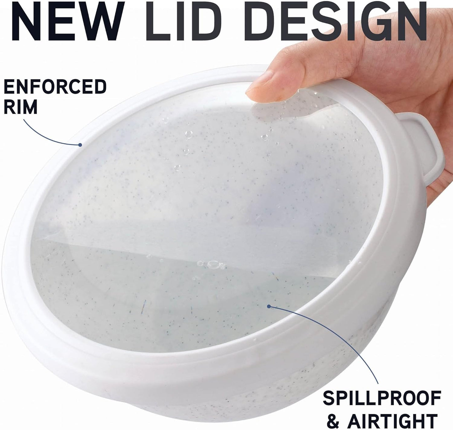 COOK WITH COLOR Mixing Bowls with TPR Lids - 12 Piece Plastic Nesting Bowls Set Includes 6 Prep Bowls and 6 Lids, Microwave Safe Mixing Bowl Set (Green)