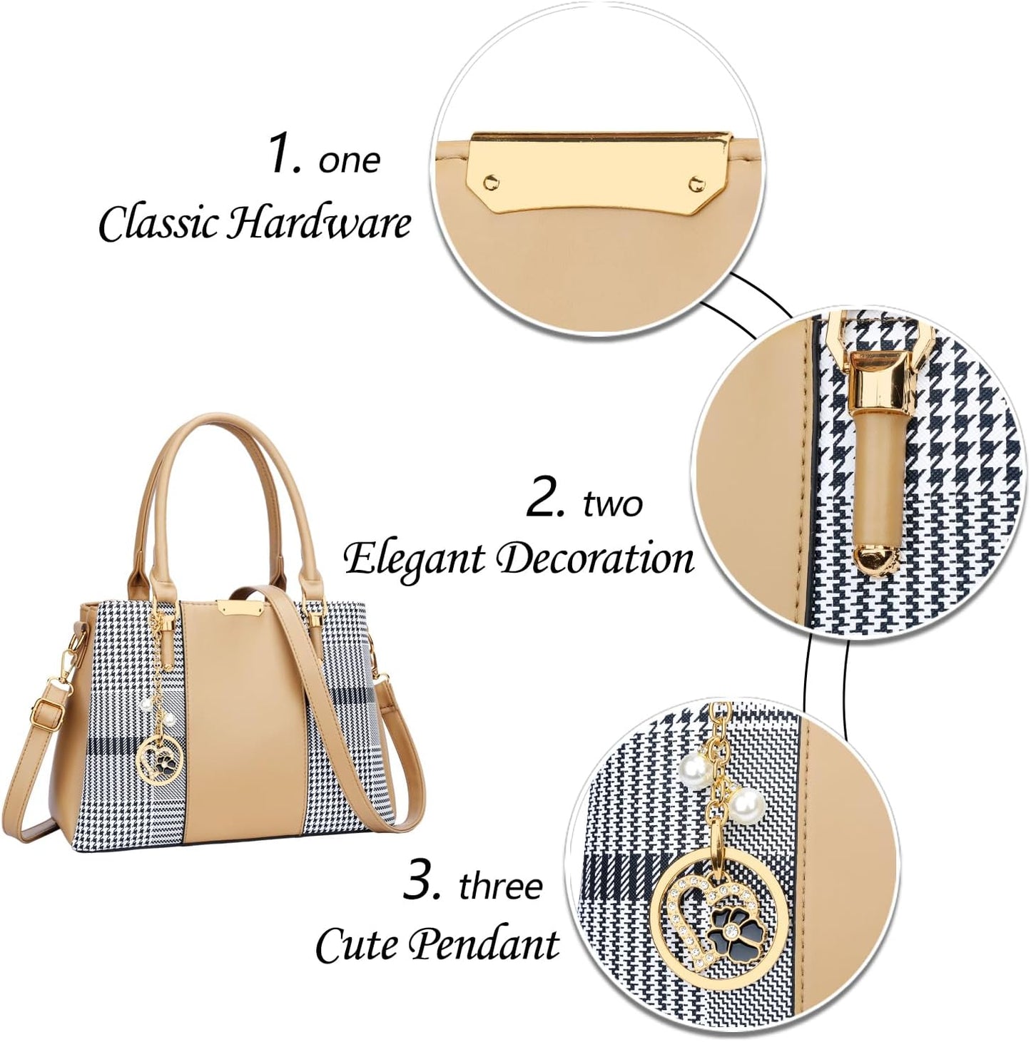 KKXIU Trendy Tote Bag for Women Lightweight Oxford Big Capacity Shoulder Purses and Handbags
