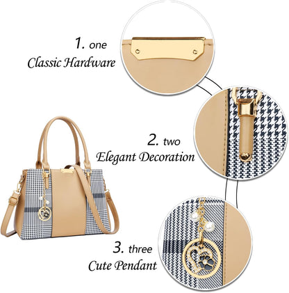 KKXIU Trendy Tote Bag for Women Lightweight Oxford Big Capacity Shoulder Purses and Handbags