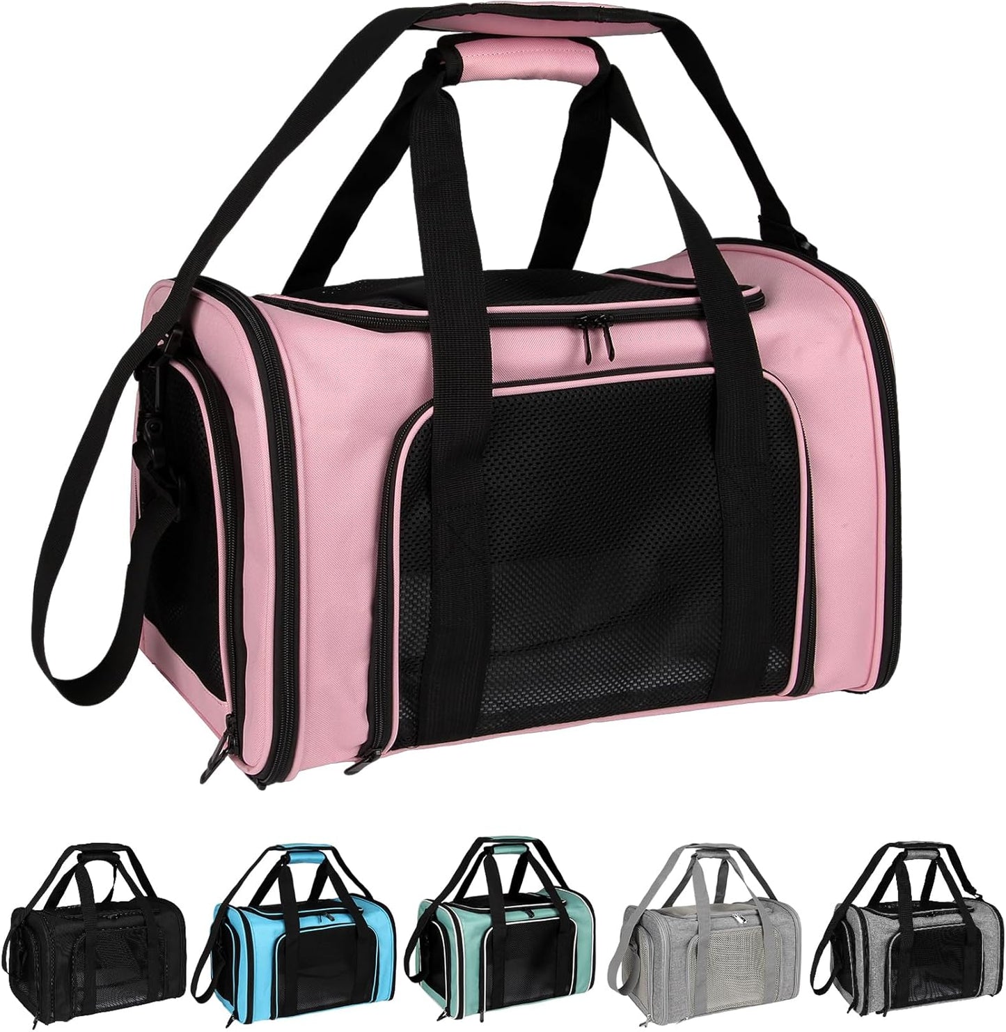Top tasta Dog Cat Carrier Pet Carriers for Small Medium Large Cats Dogs Carrier Soft Sided Small Puppy Dog Carrier Portable Foldable Airline Approved Dog Cat Travel Carrier Grey Medium