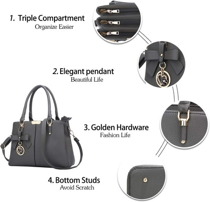 KKXIU Trendy Tote Bag for Women Lightweight Oxford Big Capacity Shoulder Purses and Handbags