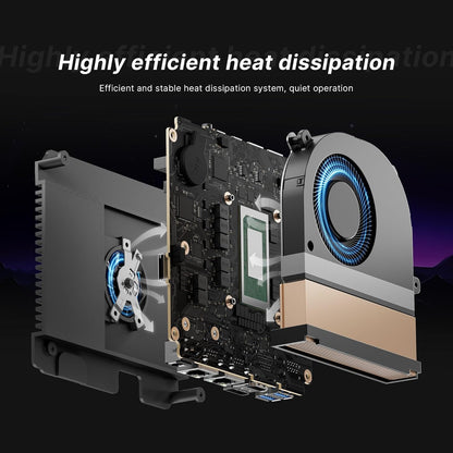 BOSGAME P4 Plus Mini PC Desktop Computers, AMD Ryzen 7 5825U (up to 4.5GHz), 32GB DDR4, 1TB PCIe SSD, Dual LAN 2.5G & Wi-Fi 6E & BT5.2, 4K Triple Display, Compact Silent PC for Gaming, Office, Design