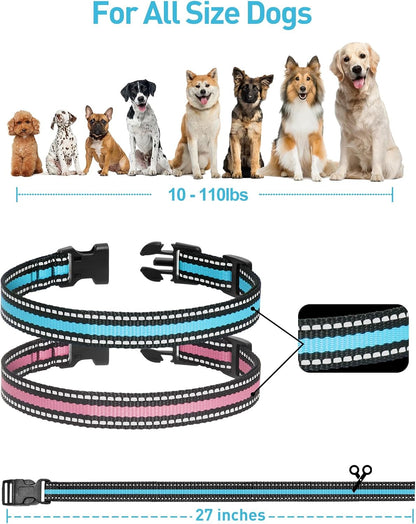 DOGLinsen 2-in-1 Bark and Shock Collar for Dogs, Smart Anti Barking Dog Training Collar with 5 Adjustable Sensitivity, Automatic Bark Collar with Remote, Vibration, Beep, Shock and Automatic