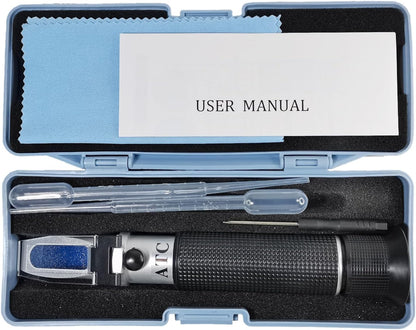 Salinity Refractometer for Seawater and Marine Fishkeeping Aquarium 0-100 PPT with Automatic Temperature Compensation
