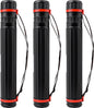 3PCS Drawing Tube Blueprint Case, Expand from 17.5" to 28”, Poster Tubes with Shoulder Strap Telescoping Art Tube Plastic Black Storage Tube, Waterproof and Light Resistant (3PCS)
