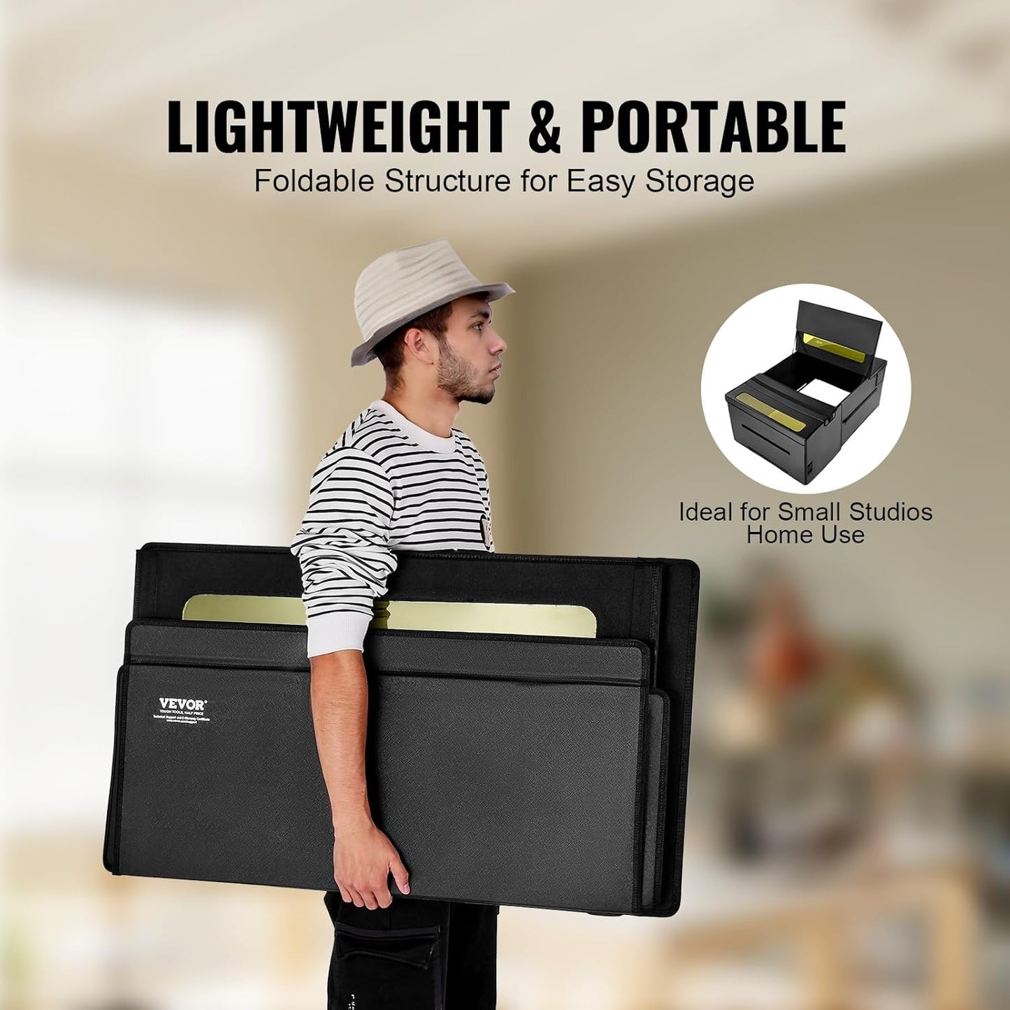 VEVOR Laser Engraver Enclosure, 31.5 x 31.5 x 19.6", Dual-Direction Viewing, Flame Retardant and Fireproof Protective Cover, with Exhaust Fan and Pipe, Insulates Smoke, Noise and Eye Protection