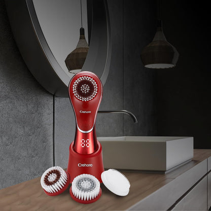 Facial Cleansing Brush, Face Scrubber Exfoliator, Face Scrubber Rechargeable IPX-7 Waterproof, Electric Face Scrubber, Electric Face Spin Brush for Exfoliating, Massaging and Deep Cleansing