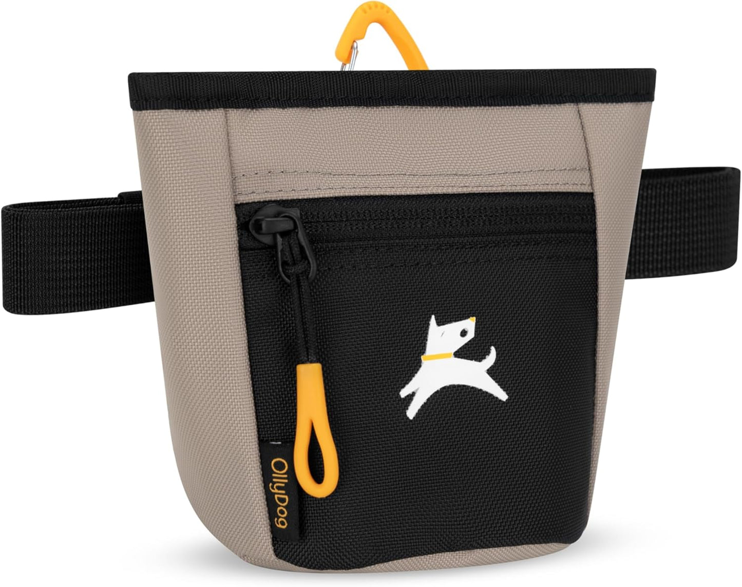 OllyDog Goodie Treat Bag, Dog Treat Pouch, Waist Belt Clip for Hands-Free Training, Magnetic Closure, Dog Training and Behavior Aids, Three Ways to Wear (Palm)