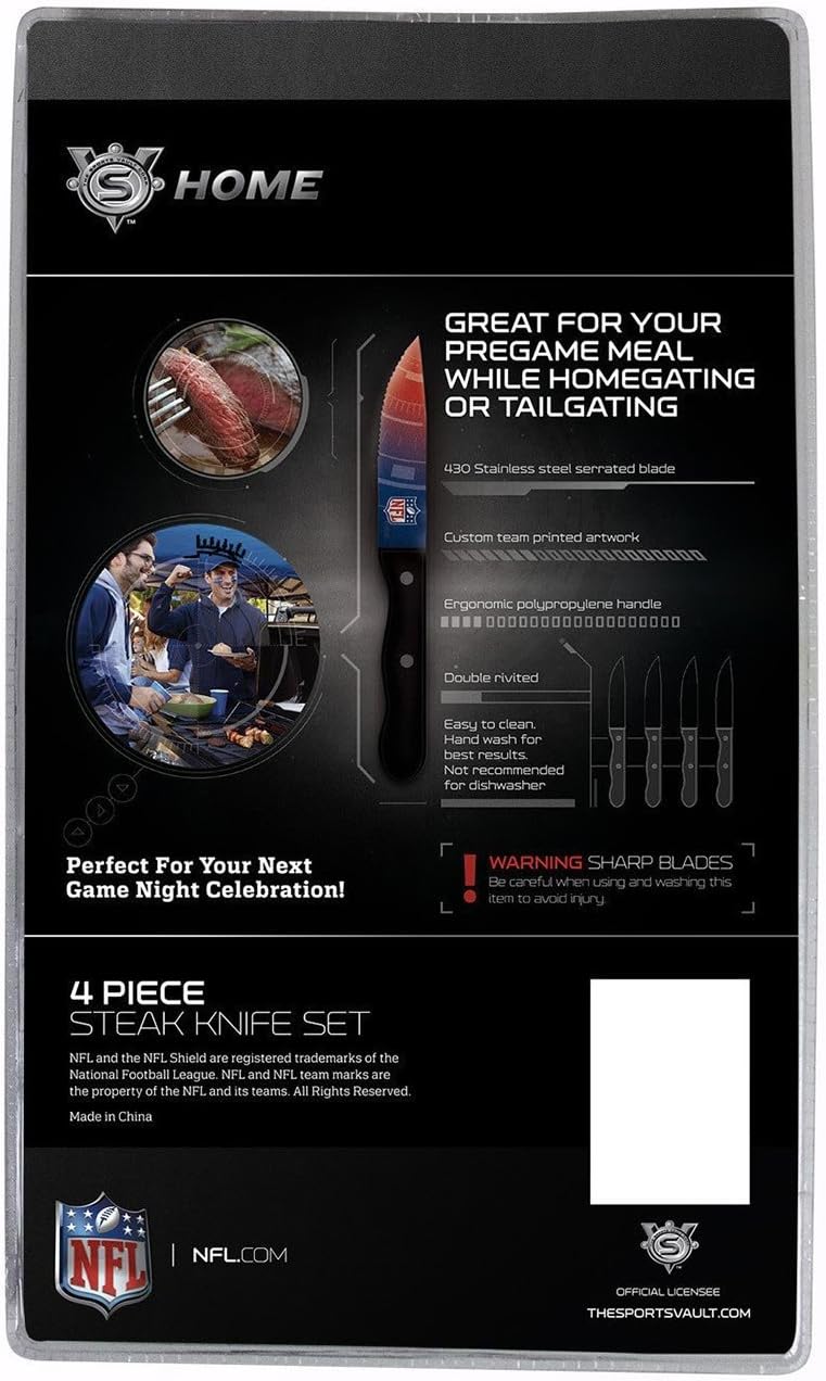The Sports Vault by Inglasco NFL Chicago Bears Steak Knives