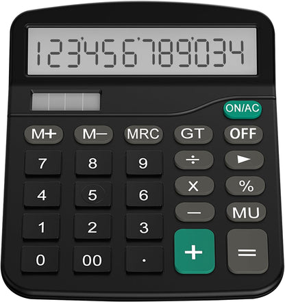 Helect Standard Function Desktop Calculator | Desktop Calculator | Solar Calculator | Office Calculator | Business Calculator | 12-Digit Calculator
