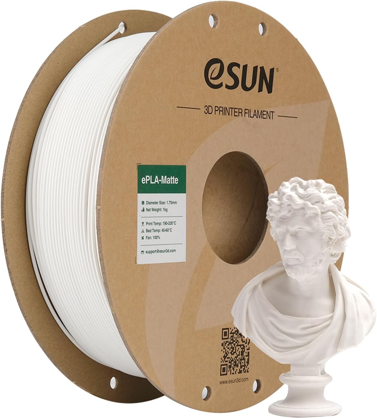 eSUN PLA Plus Filament 1.75mm, PLA Pro PLA+ 3D Printer Filament, Dimensional Accuracy +/- 0.03mm, 2.2 LBS (1KG) Spool 3D Printing Consumables for Most FDM 3D Printers, Black