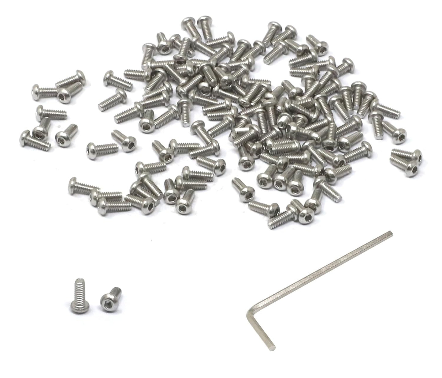 iexcell 50 Pcs M6 x 20mm Thread Pitch 1 mm Stainless Steel 304 Hex Socket Button Head Cap Screws Bolts Kit
