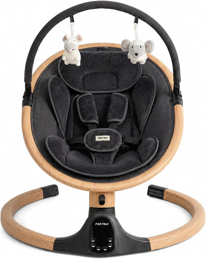 Baby Swings for Infants, Infant Swing, 3 Seat Positions, 5 Point Harness Belt, 5 Speeds and Remote Control - Portable Baby Swing for Indoor and Outdoor