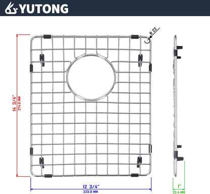 Yutong Kitchen Stainless Steel Sink Bottom Grid with Small Rounded Corner (27.5" x 15.5")