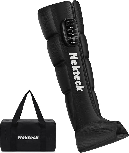 Nekteck Cordless Leg Compression Massager, Air Compression Massage Tools for Circulation and Pain Relief, Rechargeable Portable Full Leg Boots, Gifts for Mom Dad Men Women, Single Unit
