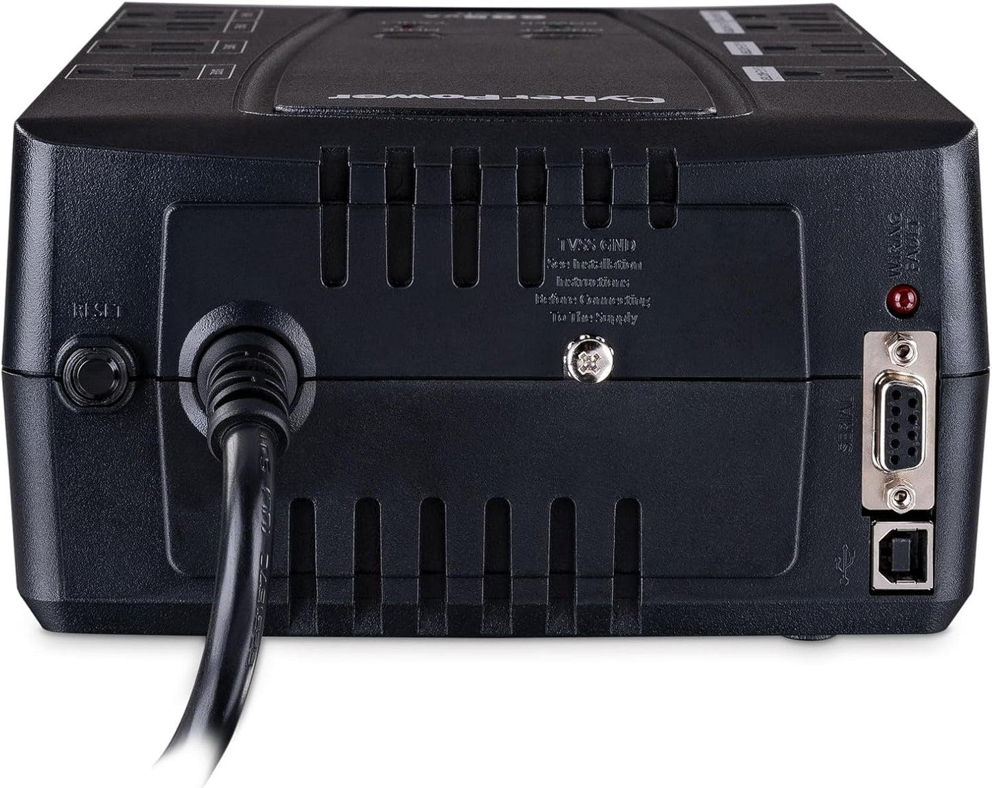 CyberPower CP825AVRLCD Intelligent LCD UPS System, 825VA/450W, 8 Outlets, AVR, Compact