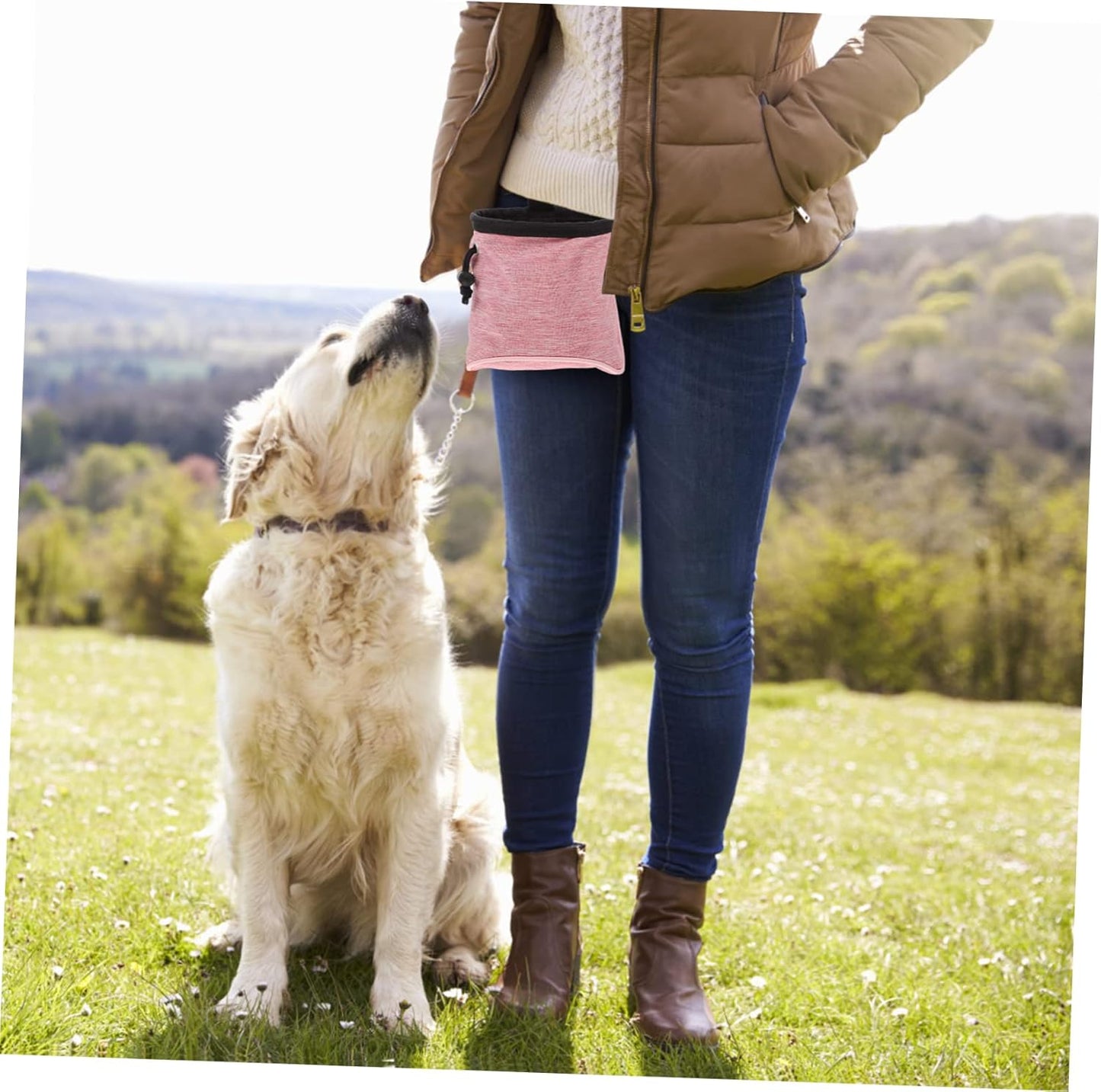 VERDANVERSE Treat Container for Puppy Training Treats Dog Walking Fanny Pack Easy Access to