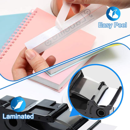 5 Pack Compatible with Brother Label Maker Tape P Touch TZe TZ Tape 12mm 0.47'' Laminated White TZe-231 TZ 231 Label Tape for Brother P-Touch PT-H110 PT-D210 PT-D600 PT-D400AD PT-1290
