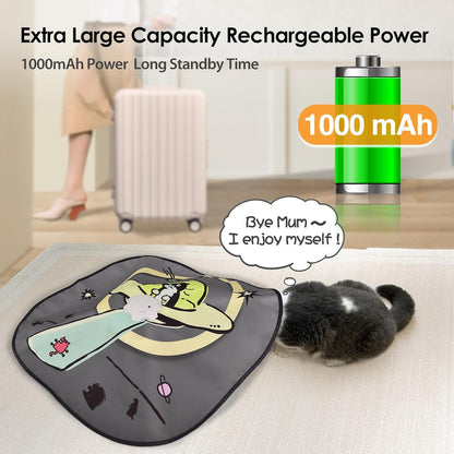 ORSDA Cat Toys Interactive, 4 in 1 Automatic Cat Toy, Hide and Seek, Whack a Mole, Magic Wand, Chasing Feather, with 4 Replacements, USB Rechargeable, for All Breed Sizes
