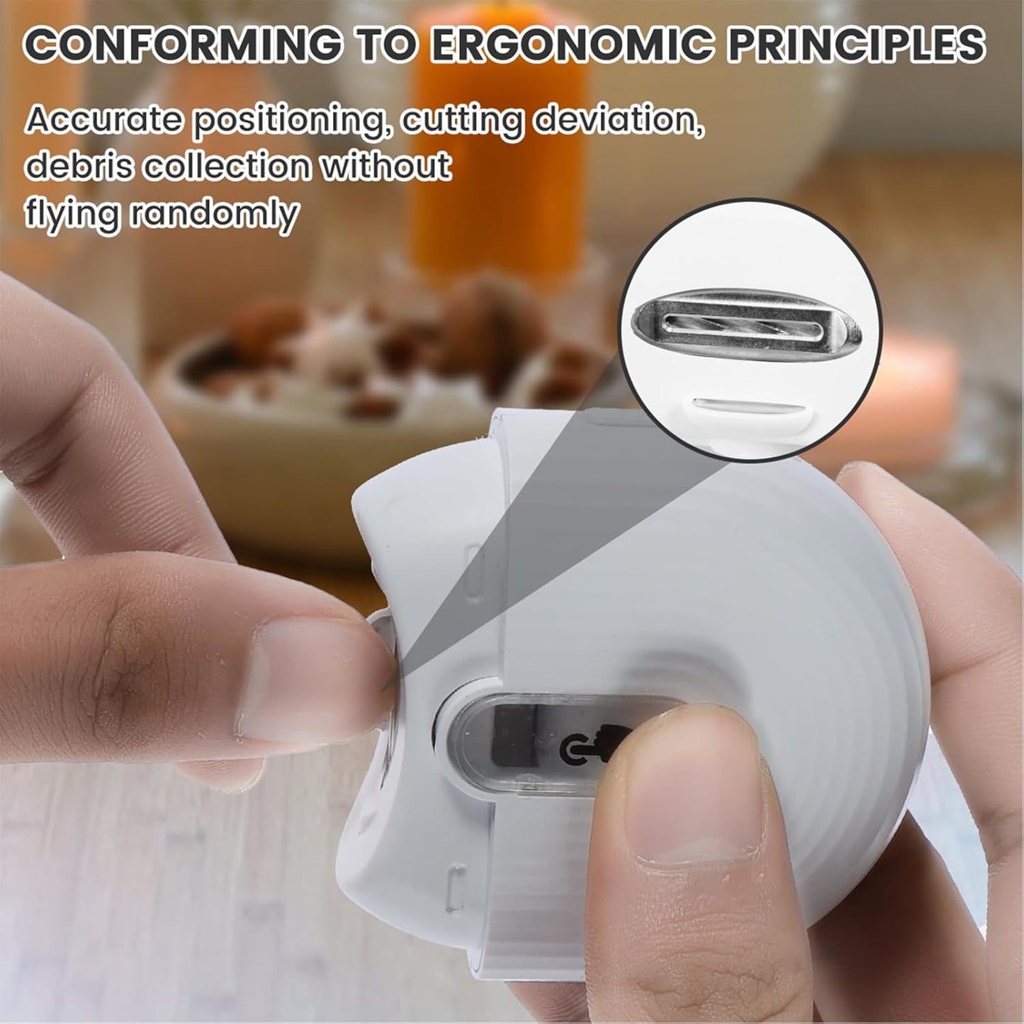 KTZCTPCA Electric Nail Clipper, Toenail and Fingernail Clippers, Nail Clipper Trimmer Baby Nail Polisher, Portable Nail Trimmer with Light & 2 Speeds for Babies,Children,Seniors,Adults (B)