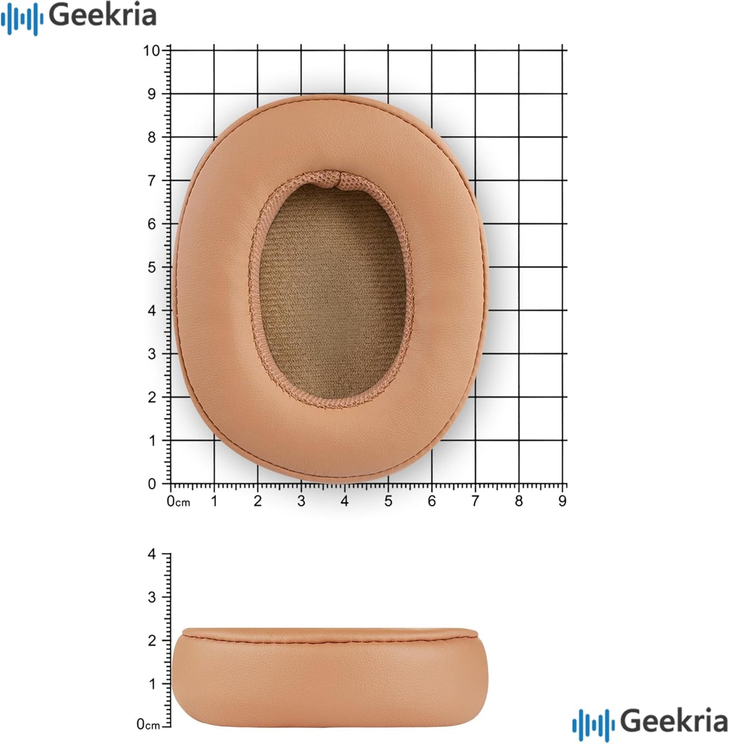 Geekria QuickFit Replacement Ear Pads Compatible with Skullcandy Crusher Wireless/Evo/ANC, Hesh 3/EVO/ANC, Venue ANC Headphones, Ear Cushions (Brown)