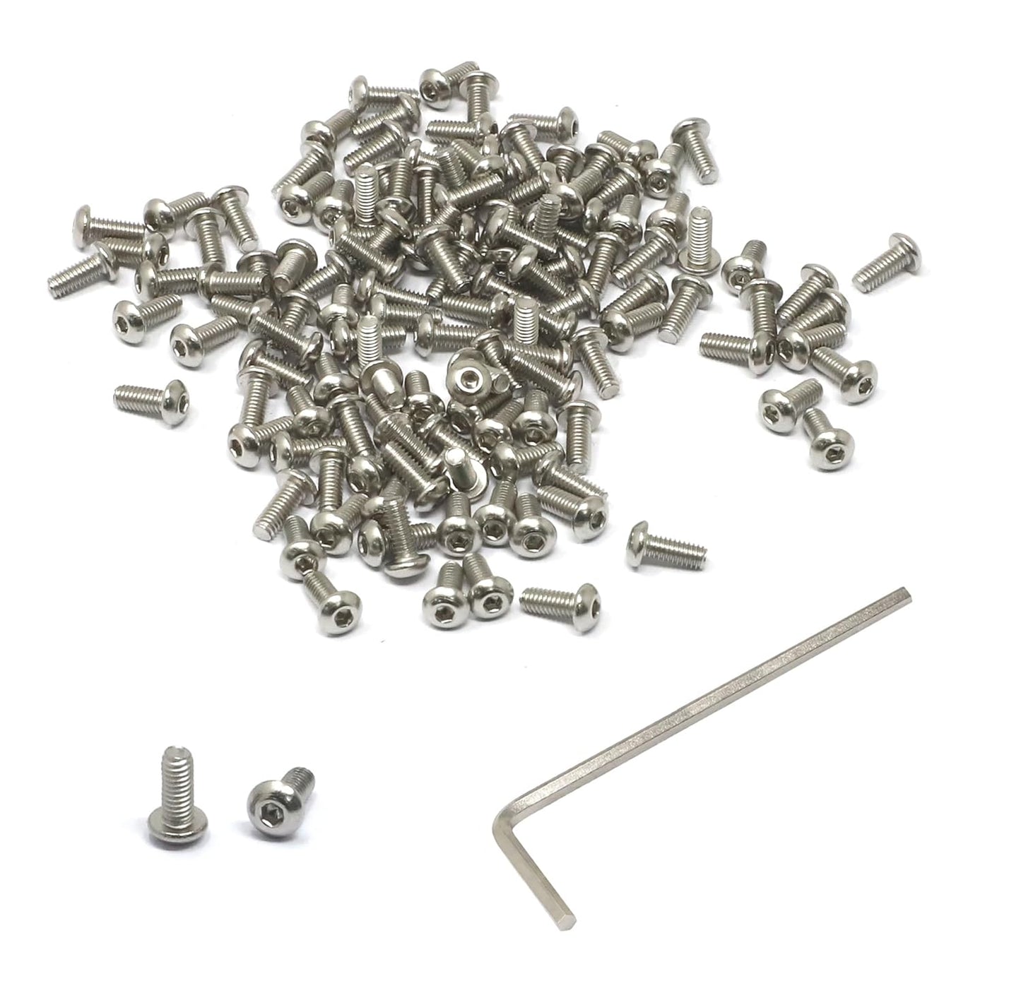 iexcell 50 Pcs M6 x 20mm Thread Pitch 1 mm Stainless Steel 304 Hex Socket Button Head Cap Screws Bolts Kit