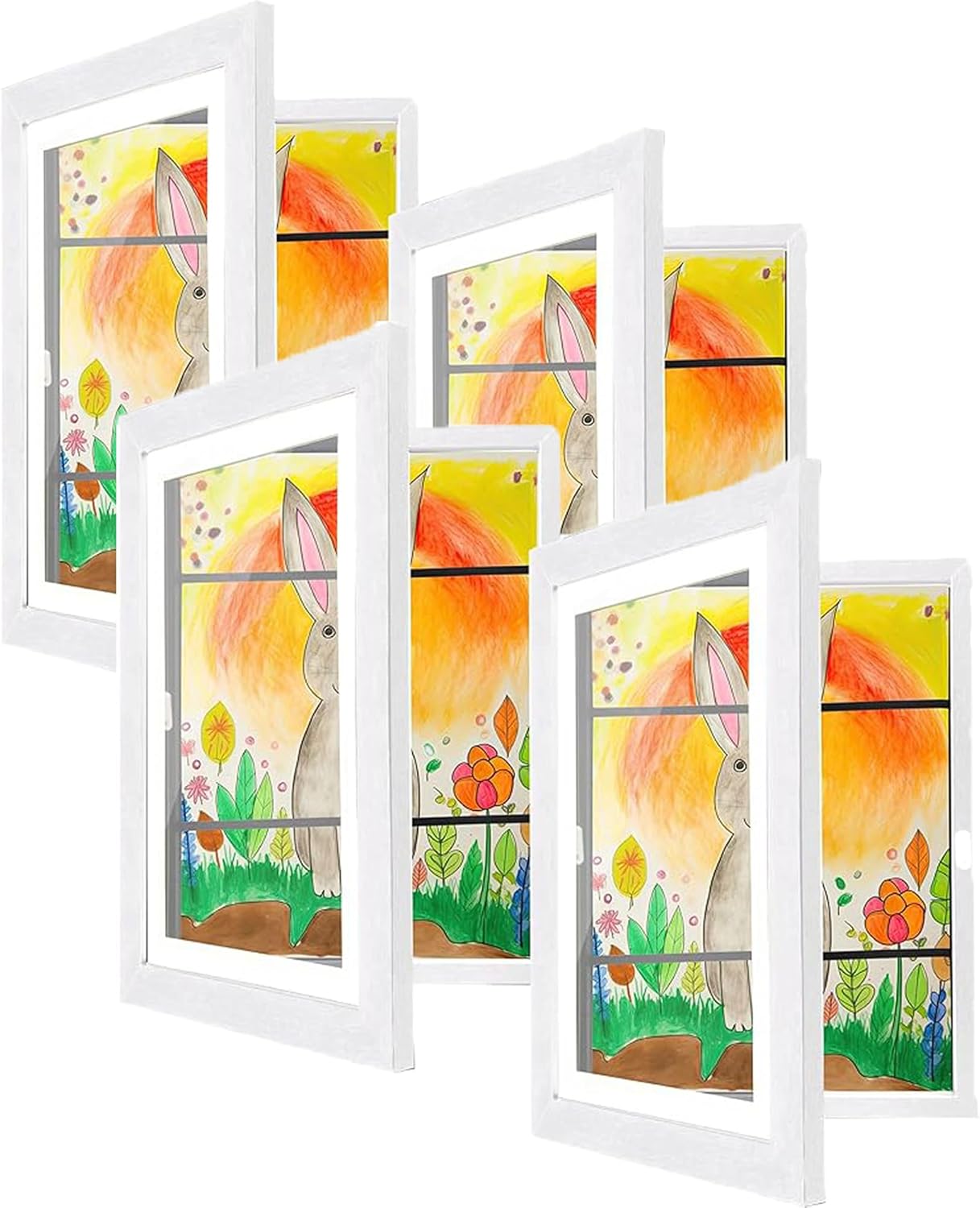 [2-Pack] Kids Artwork Frames Changeable, 8.5 x 11-IN Frames for Kids Artwork, Front Opening Picture Frames, Home Decor, Up to 150 Pcs of Child Art Frame, Craft Storage, Hanging Wall Décor