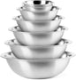 EHOMEA2Z Mixing Bowls Metal Stainless Steel,Kitchen Nesting Bowls for Space Saving Storage Gadgets, Baking, Cooking, Breader Bowl, Polished Mirror