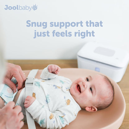 Waterproof Baby Changing Pad - Easy to Clean, Lightweight & Portable - Large Foam Cushion for Comfort - Jool Baby (Peach)