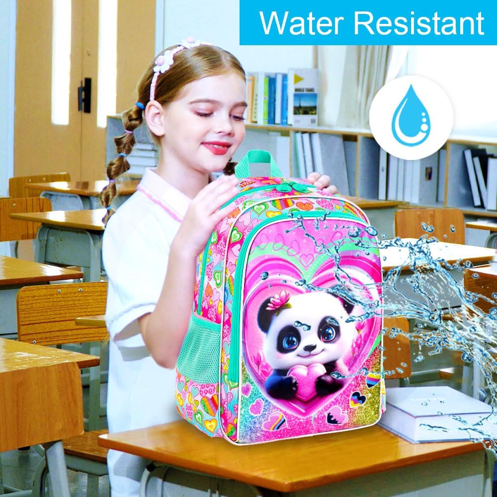 3pcs Backpack for Boys and Girls, 16” Kids Kindergarten Bookbag with Lunch Box, Cute Elementary Backpacks for Boy Girl