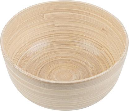 Restaurantware-Bambuddha 51 Ounce Extra Large Salad Bowl, 1 Heavy-Duty Round Salad Bowl - Sustainable, Reusable, Blue Bamboo Serving Dish, for Serving Salads, Fruits, and Appetizers