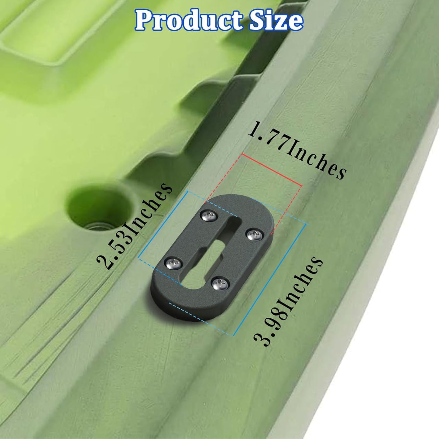 Huntury Kayak Track, Kayak Low Profile Track, Kayak Rail, Kayak Accessories Mount Track, Kayak Gear Track for Fishing Rod Holder, Fish Finder, Cup Holder, Anchor Cleat, Pack of 4, 4"