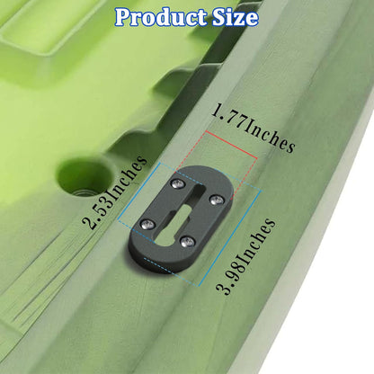 Huntury Kayak Track, Kayak Low Profile Track, Kayak Rail, Kayak Accessories Mount Track, Kayak Gear Track for Fishing Rod Holder, Fish Finder, Cup Holder, Anchor Cleat, Pack of 4, 4"