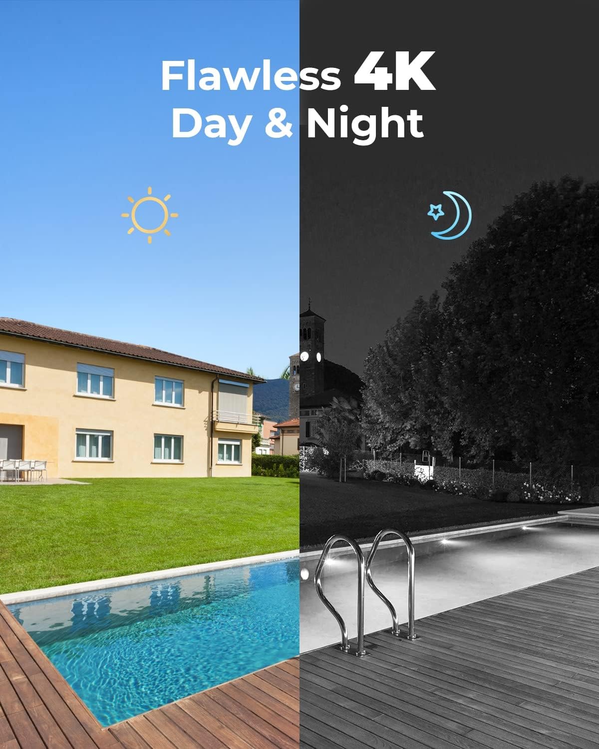 Reolink 4K PoE Security Camera System, 4pcs H.265 PoE IP Wired Turret 4K Cameras with Person Vehicle Detection, Waterproof, 8CH NVR with 2TB HDD for Home Surveillance 24-7 Recording, RLK8-800D4