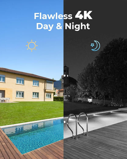 Reolink 4K PoE Security Camera System, 4pcs H.265 PoE IP Wired Turret 4K Cameras with Person Vehicle Detection, Waterproof, 8CH NVR with 2TB HDD for Home Surveillance 24-7 Recording, RLK8-800D4