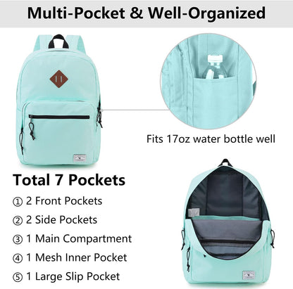 School Backpack for Kids,Lightweight Water Resistant Work Travel Backpack for Women Men Teens VONXURY