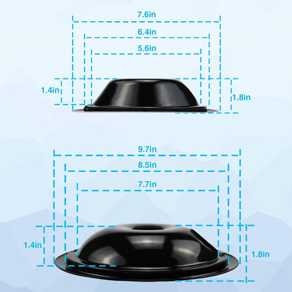 1 Large and 3 Small Stove Drip Pans for GE Electric Stove Top, Set of 4 Durable Porcelain Enamel, High Heat Resistant, No Yellowing, Non-Stick Smooth Glaze, Easy to Clean Cooktop Replacement Parts