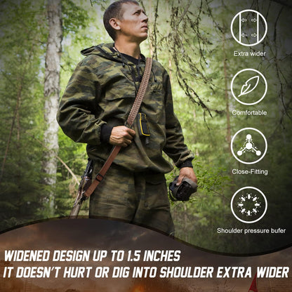 VVAAGG Two-Point Sling with Swivel, Non-Slip Paracord Sling with Adjustable Length Strap