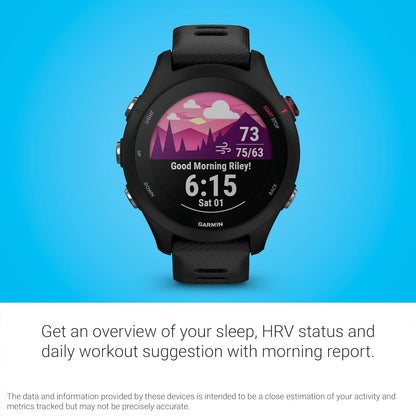 Garmin Forerunner® 255 Music, GPS Running Smartwatch with Music, Advanced Insights, Long-Lasting Battery, Black, 46 MM