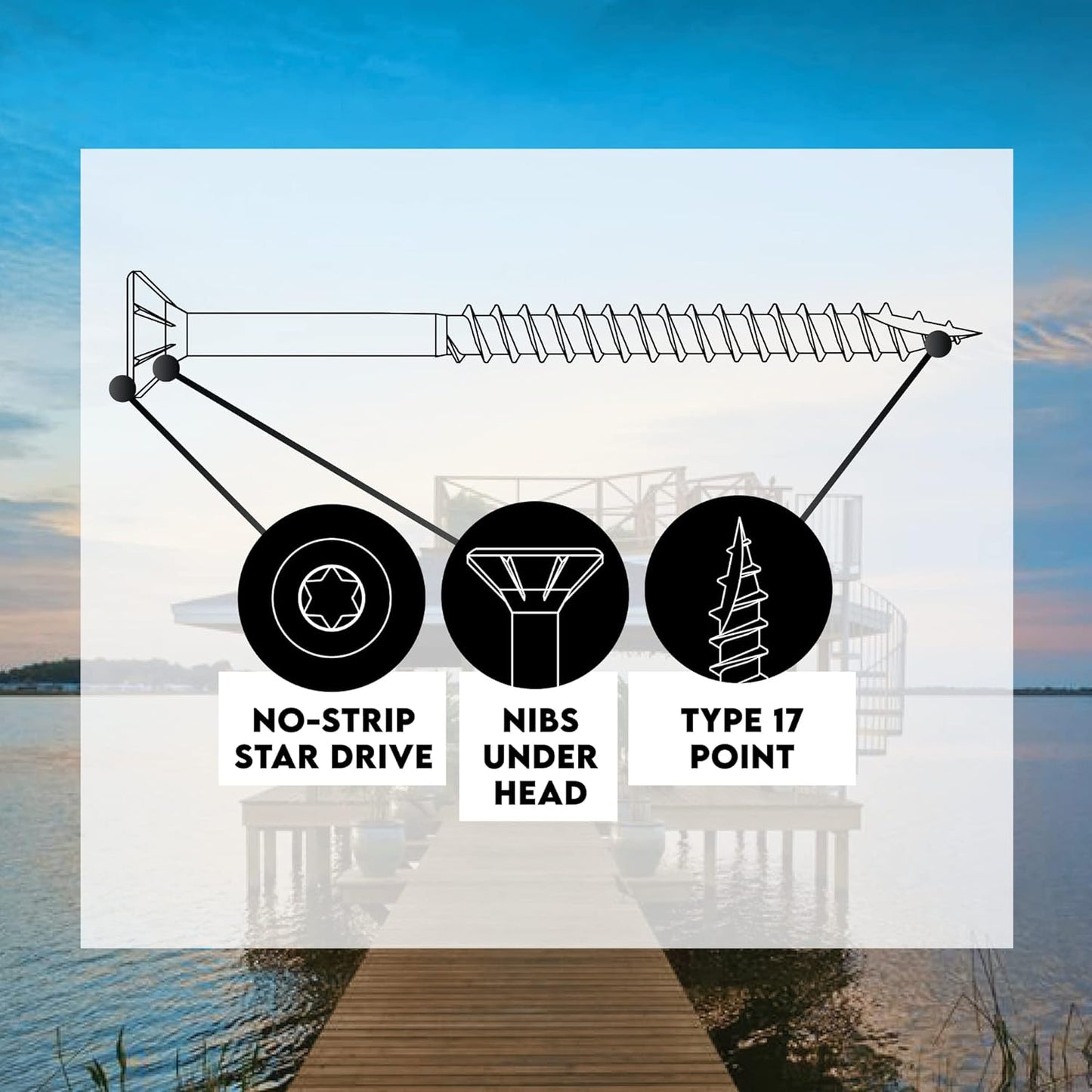#10 x 3 Inch Stainless Steel Deck Screws 350 Pieces | T25 Star Torx Drive Flat Head | 304 Grade Stainless Steel Wood Screws High Corrosion Resistance by Allen's Trading Co. Eagle Claw Fasteners