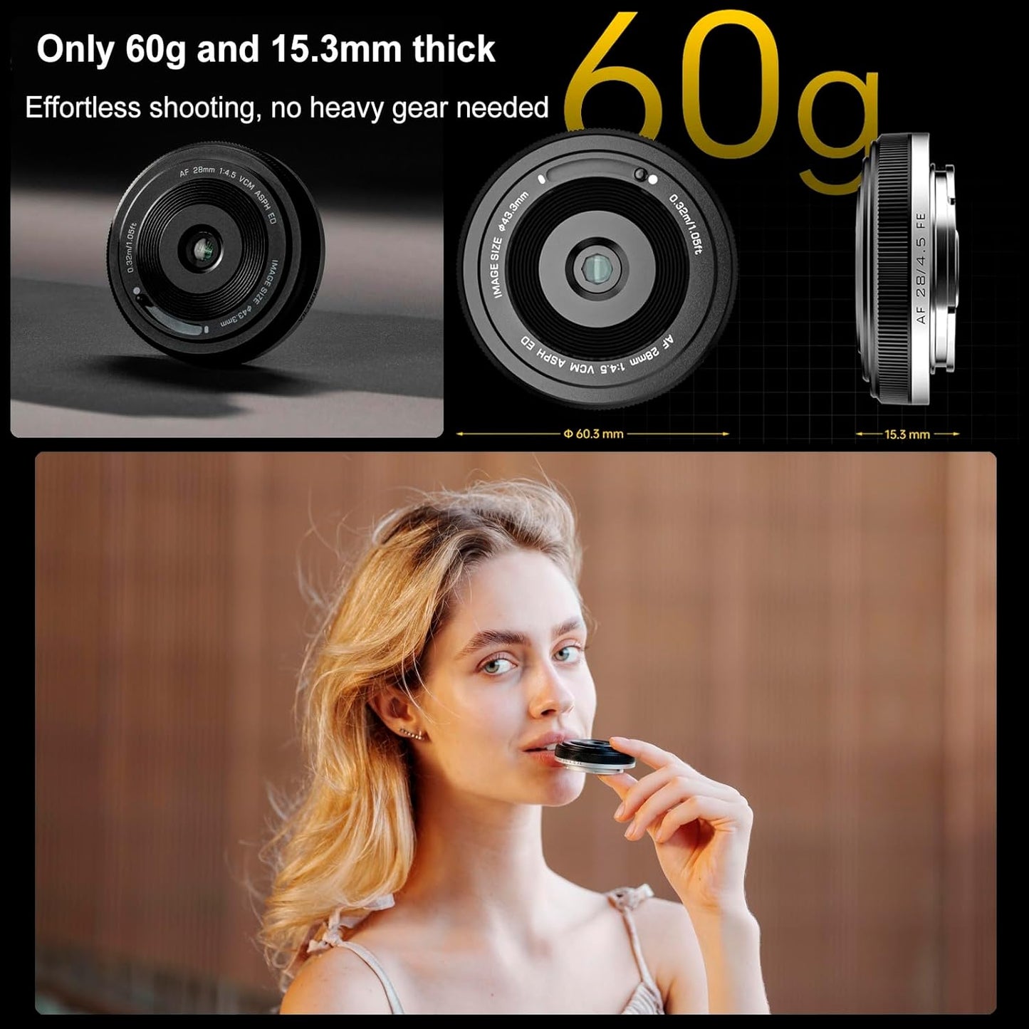 VILTROX 25mm f1.7 E, APS-C Lens for Sony E, Large Aperture STM Auto Focus Lens for Sony E-Mount A7C A7RII A7SII A7II A7RIII A7IV A7RIV A9 A1 ZVE1 A93 A6700 A6600 A6500 A6400 FX3 ZV-E10 FX30 ZV-E10II