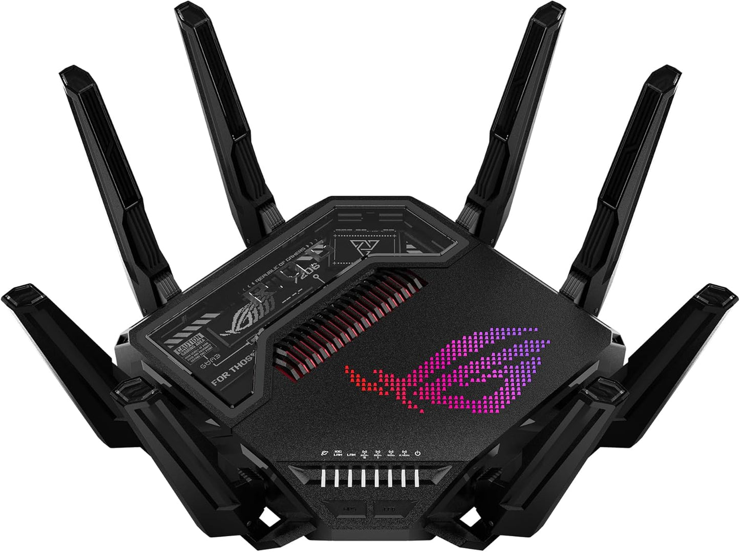 ASUS ROG Rapture WiFi 6E Gaming Router (GT-AXE16000) - Quad-Band, 6 GHz Ready, Dual 10G Ports, 2.5G WAN Port, AiMesh Support, Triple-Level Game Acceleration, Lifetime Internet Security, Instant Guard