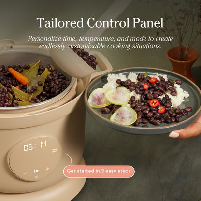 Our Place Dream Cooker | 5.6 L. Multicooker | 4 Versatile Modes | Pressure Cook, Slow Cook, Sear & Saute, Keep Warm | Hands-Free Steam Release | Tailored Control Panel | Blue Salt