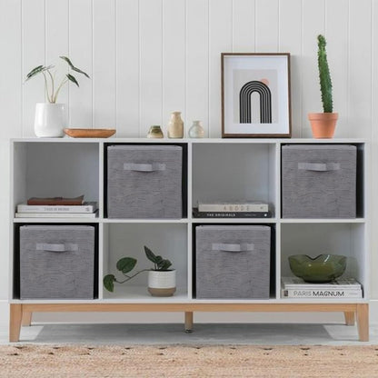 ShellKingdom Storage Bins, Foldable Fabric Storage Cubes And Cloth Organizer Drawer For Closet And Toys, 6 Pack (Lavender+Light Blue+Pink)