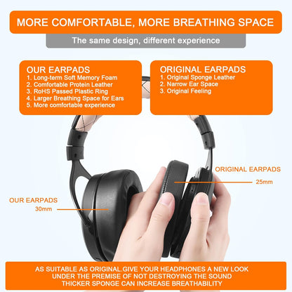 HS60 Earpads, GVOEARS Replacement Ear Pads Cushion for Corsair HS70 HS60 HS50, Softer Durable Knitted Gaming Headset Noise Isolation Earpads (Grey)