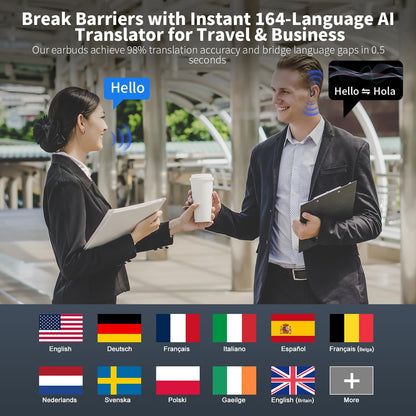 Purilite Select 3-in-1 AI Translator Earbuds – Speak, Connect, Understand the World
