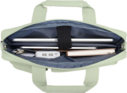 MOSISO Laptop Bag 13.3 inch, 13-13.3 inch Computer Shoulder Bag Compatible with MacBook Air/Pro 13/Pro 14, HP Dell ASUS Notebook &2 Raised&1 Flapover&1 Horizontal Pocket&Handle&Belt, Black