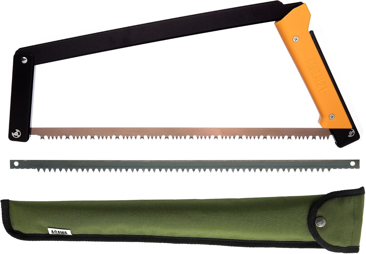 AGAWA BOREAL21 Tripper Kit, 21" Folding Saw, Dual Blades, Nylon Case, Green