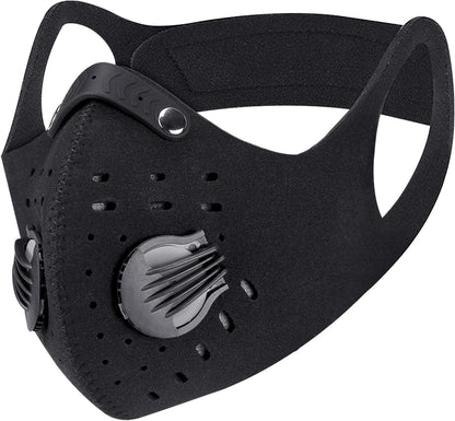 PISIQI Half Face Sports Face Protections Anti Dust Face Mouth Outdoor Riding Protections with Valve Reusable Breathing Lightweight Face Shield Outdoor Facial for Men and Women