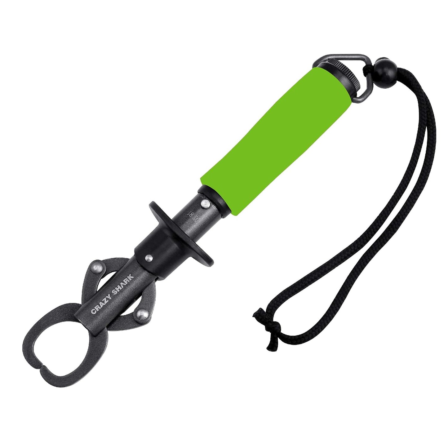 Crazy Shark Portable Stainless Steel Fish Lip Grabber Gripper Grip Tool Fish Holder Tackle EVA Handle 40lbs (Dark Gray)